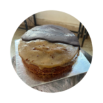 Coffee cake with coffee caramel & coffee cream